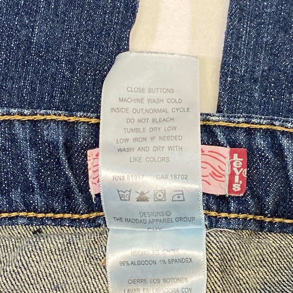 Levi's Low Rise Flared Jeweled Adjustable Waist Denim Jeans Medium Wash 14 Girl - Picture 14 of 14
